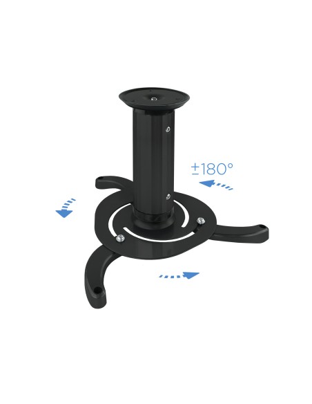 SOPORTE UNIVERSAL DE TECHO GIRATORIO 360º PARA PROYECTOR NEGRO